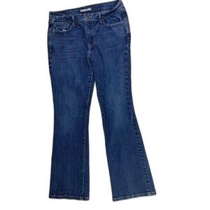 Levi 515 Bootcut Womens Jeans Size 12 Mid Rise Stretch Dark Wash